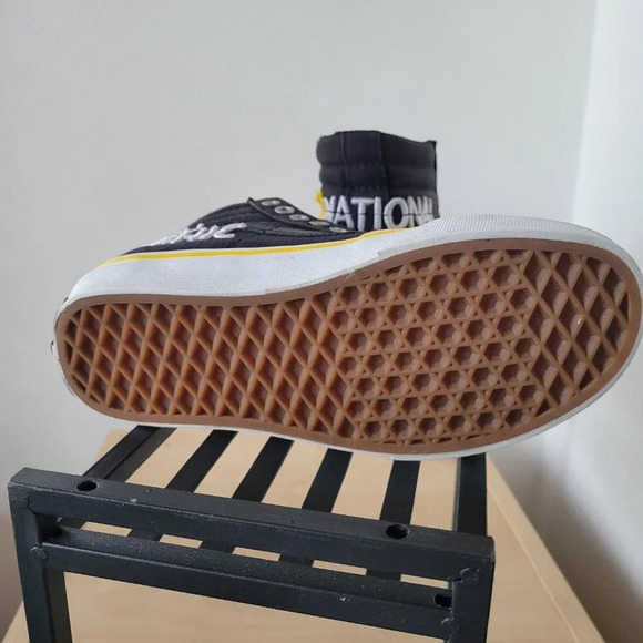 VANS National Geographic Sk8-Hi Reissue Black & Yellow Sneakers (Women Size: 5) - Picture 8 of 13